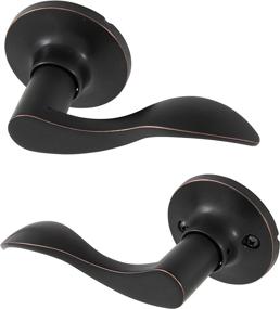 img 4 attached to Honeywell 8106403 Wave Passage Door Lever: Sleek & Stylish Oil Rubbed Bronze Design