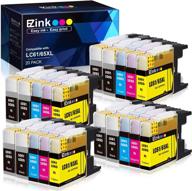 🖨️ e-z ink (tm) replacement ink cartridges for brother lc61 lc-61 lc65 xl – compatible with mfc-j615w mfc-5895cw mfc-290c mfc-5490cn mfc-790cw mfc-j630w (20 pack: 8 black, 4 cyan, 4 magenta, 4 yellow) logo