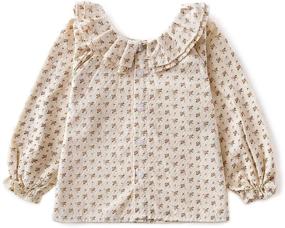 img 3 attached to Adorable Curipeer Little Floral Blouse for Toddler Girls' Fashion
