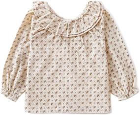 img 4 attached to Adorable Curipeer Little Floral Blouse for Toddler Girls' Fashion