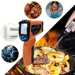 img 2 attached to Digital Laser Infrared Thermometer Temperature Gun for Cooking, Air & Refrigerator -22℉~ 932℉ (-30℃ ~ 500℃)