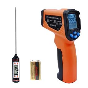 img 4 attached to Digital Laser Infrared Thermometer Temperature Gun for Cooking, Air & Refrigerator -22℉~ 932℉ (-30℃ ~ 500℃)