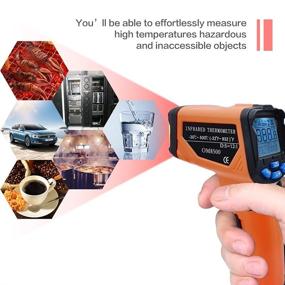 img 3 attached to Digital Laser Infrared Thermometer Temperature Gun for Cooking, Air & Refrigerator -22℉~ 932℉ (-30℃ ~ 500℃)