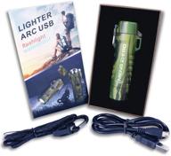 🔥 meng zhi ao outdoor waterproof lighter double arc plasma lighter with led bright flashlight usb rechargeable lighter windproof flameless lighter perfect for camping hiking fire starting (camouflage) logo