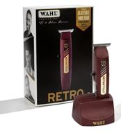 💇 wahl professional 5 star series cordless retro t-cut trimmer #8412 - ideal for professional stylists and barbers - extended 60 minute battery life logo