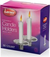 🕯️ 50 pack heavy duty aluminum disposable candle holders for taper candles: effortless elegance logo