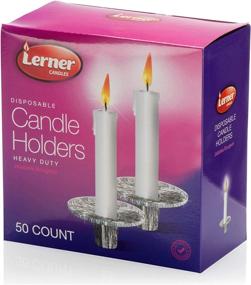 img 4 attached to 🕯️ 50 Pack Heavy Duty Aluminum Disposable Candle Holders for Taper Candles: Effortless Elegance