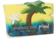 🌴 primal elements paradise sunset wrapped bar soap: a 5.8-ounce tropical delight! logo