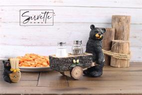 img 1 attached to 🐻 Rustic Bear with Pushcart Salt and Pepper Shaker Sets - Servette Home Kitchen Décor