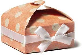 img 4 attached to SketchGroup 50 шт. Розовые подарочные коробки в горошек с лентами и наклейками "Спасибо" - роскошная упаковка для вечеринки в стиле "Бэби-душ", свадьбы, вечеринки для невесты - 3x3x2 дюйма (розовый горошек, 50)
