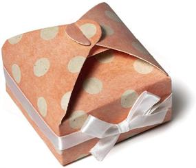 img 2 attached to SketchGroup 50 шт. Розовые подарочные коробки в горошек с лентами и наклейками "Спасибо" - роскошная упаковка для вечеринки в стиле "Бэби-душ", свадьбы, вечеринки для невесты - 3x3x2 дюйма (розовый горошек, 50)