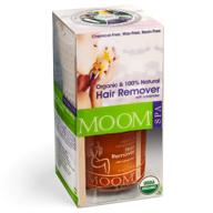 🧖 moom organic sugar waxing kit: natural hair removal with lavender & chamomile - includes 18 waxing strips & 4 applicators, for face & body - 6 oz., 1 pack logo