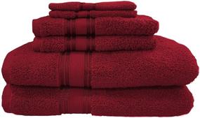 img 1 attached to U.S. Polo Assn. Premium 6-Piece Zero-Twist Towel Set - Absorbent, Fast Drying, & Super Soft Hotel Quality 100% Cotton Set