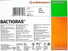 img 2 attached to 🩹 Bactigras by Smith & Nephew: Size 10x10 cm, Sterile Dressings - 2 Boxes (10 Units each)