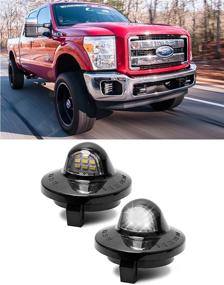 img 4 attached to 🚗 BASIKER 9LED License Plate Lights for Ford F-150 F-250 F-350 F-450 F-550 (1990-2016), F-Series Super Duty (1983-2011), Ranger (1991-2002), Explorer - Super Bright & Durable White Lights (6000k)