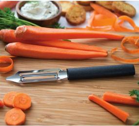 img 2 attached to 🔪 Rada MFG Cutlery Deluxe Vegetable Peeler with Black Handle, 2 Pack