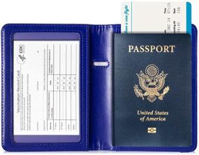img 1 attached to BOZHUORUI Passport Holder RFID Blocking