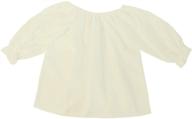 👚 3/4 sleeve peasant blouse for girls (multiple colors and sizes available) logo