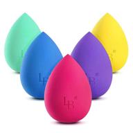 💄 5-piece makeup sponge blender beauty set by larbois - foundation blending sponges for flawless application of liquid, powder, and bb cream - dry and wet use multicolored beauty sponges logo