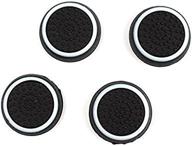 🎮 enhance your ps4 gaming experience with eachbid 2 pairs thumb stick joystick grip controller in black+white логотип