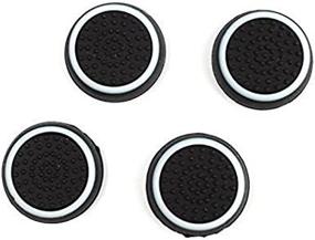 img 4 attached to 🎮 Enhance Your PS4 Gaming Experience with Eachbid 2 Pairs Thumb Stick Joystick Grip Controller in Black+White