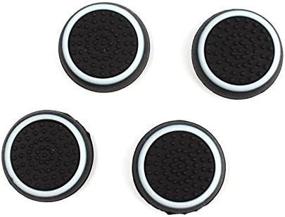 img 2 attached to 🎮 Enhance Your PS4 Gaming Experience with Eachbid 2 Pairs Thumb Stick Joystick Grip Controller in Black+White