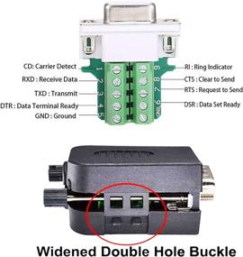 img 1 attached to DaFuRui (4 шт) Женский DB9 Беспайковый RS232 D-SUB Серийный к 9 🔌 Пин Порт Терминальный Адаптер Соединительная Плата с Защитным Корпусом и Удлиненными Болтами