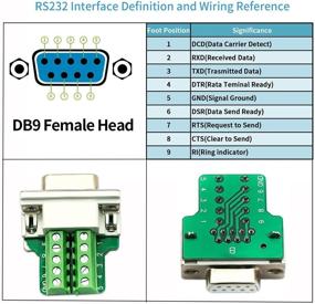 img 3 attached to DaFuRui (4 шт) Женский DB9 Беспайковый RS232 D-SUB Серийный к 9 🔌 Пин Порт Терминальный Адаптер Соединительная Плата с Защитным Корпусом и Удлиненными Болтами