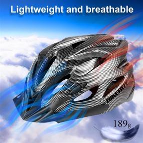 img 1 attached to BIKEBOY Adult Bike Helmet with Rear Light, Adjustable Size Cycling Helmet with Sun Visor for Mountain Road Bicycles - Suitable for Men and Women