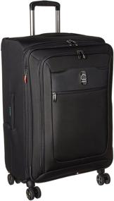 img 4 attached to 🧳 DELSEY Paris Hyperglide Softside Expandable Luggage Review: Black Checked-Medium 25 Inch Spinner with Superior Maneuverability