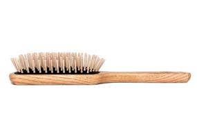 img 3 attached to 🔲 Ash Wood Handmade Tek Paddle Hairbrush with Short Pins From Italy