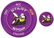 toolepic for dodge challenger charger scat pack decal accessories 2015-2021 - engine start stop button overlay sticker emblem - push to start button plum crazy purple badge cover - perfect for decals logo