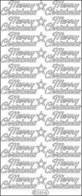 img 1 attached to 🎄 Merry Christmas Silver Peel-Off Stickers by Elizabeth Craft Designs