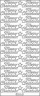 🎄 merry christmas silver peel-off stickers by elizabeth craft designs logo