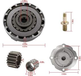 img 2 attached to Сборка сцепления AuInLand: 17 зубьев для диких мотоциклов с двигателями от 50 до 125 см3, квадроциклов, го-карт - подходит для полуавтоматической коробки передач - Таотао, Казума.