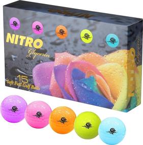 img 1 attached to 💥 Dynamic Explosive Power: Nitro Glycerin Golf Balls - 15-Pack!