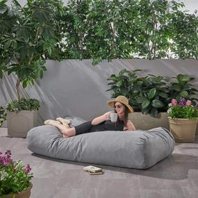 img 3 attached to 🪑 Christopher Knight Home 6-Foot Charcoal Bean Bag - Model 308043