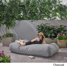 img 2 attached to 🪑 Christopher Knight Home 6-Foot Charcoal Bean Bag - Model 308043