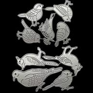 embossing birds cutting dies stencils scrapbooking bird die cuts - 9 pcs carbon steel for diy albums, kids crafts, new year/wedding/valentine's/present/greeting cards making logo