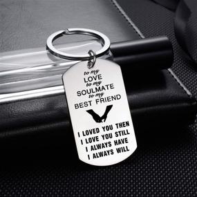 img 1 attached to 💑 Men's Accessories: Keychain Soulmate for Valentine's, Anniversary, Christmas