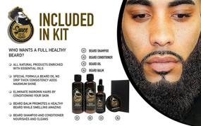 img 1 attached to 🧔 Complete Beard Grooming Kit: Straightener, 12 Items, Ideal Line-Up Tool, Beard Wash, Oil, Balm - Perfect Gift for Men, Authentic Product by Sauce