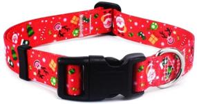 img 3 attached to SLZZ Christmas Dog Collar and Leash Set – Heavy Duty, Adjustable for Small, Medium, and Large Dogs