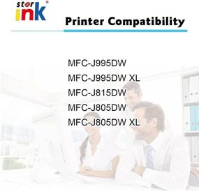 img 3 attached to 🖨️ Starink Compatible Ink Cartridge Replacement for Brother MFC-J995DW MFC-J995DWXL MFC-J815DW MFC-J805DW MFC-J805DWXL Printer, LC3033 3033 XXL LC3035 3035, 5 Packs - Black(Pigment) Cyan Magenta Yellow