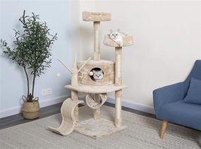 img 3 attached to 55-Inch Go Pet Club Cat Tree: Optimize your Aesthetically Pleasing Feline Furniture!