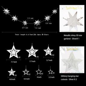 img 3 attached to Shimmering Glitter Star Garlands: Stunning 3D Decorations for Party Supplies, Engagements, Weddings, Birthdays, and more!