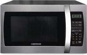 img 4 attached to 🔥 Stainless Steel Farberware 1.3 cu. ft Microwave with 1000-Watt Power