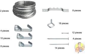 img 2 attached to 🖼️ Complete Picture Hanging Set: Assorted Hooks, Nails, Sawtooth Hangers, and Wire. Ideal for Paintings, Family Photos, Canvas, Artwork - Nick The Fixer