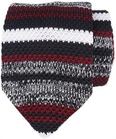 img 3 attached to 👔 Men's Accessories and Ties: Knitted Border Patterned Necktie, Cummerbunds & Pocket Squares