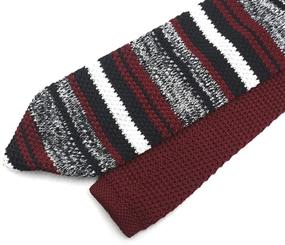 img 1 attached to 👔 Men's Accessories and Ties: Knitted Border Patterned Necktie, Cummerbunds & Pocket Squares