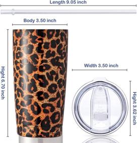 img 1 attached to 🐆 Civago Stainless Steel Leopard Insulated Tumbler